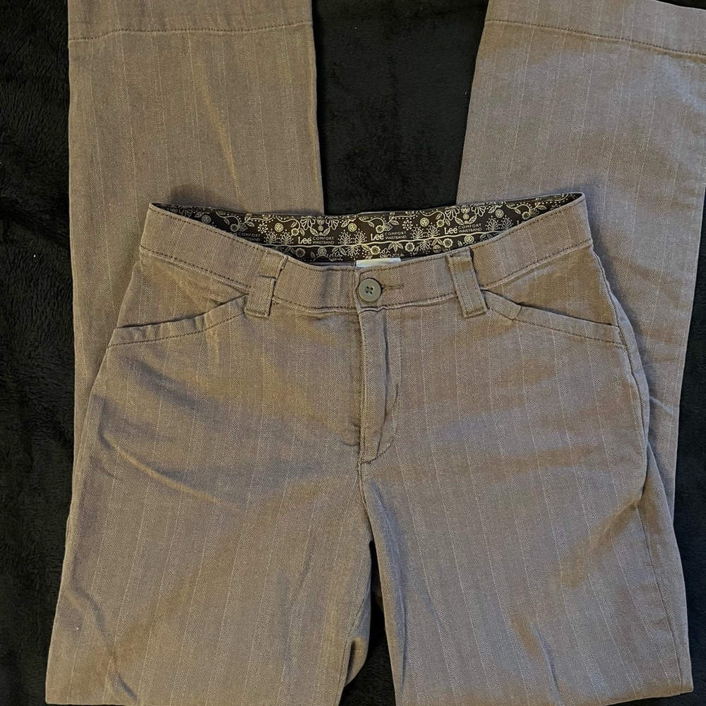 Lee Brand Brown Pin Stripe Dress Pants